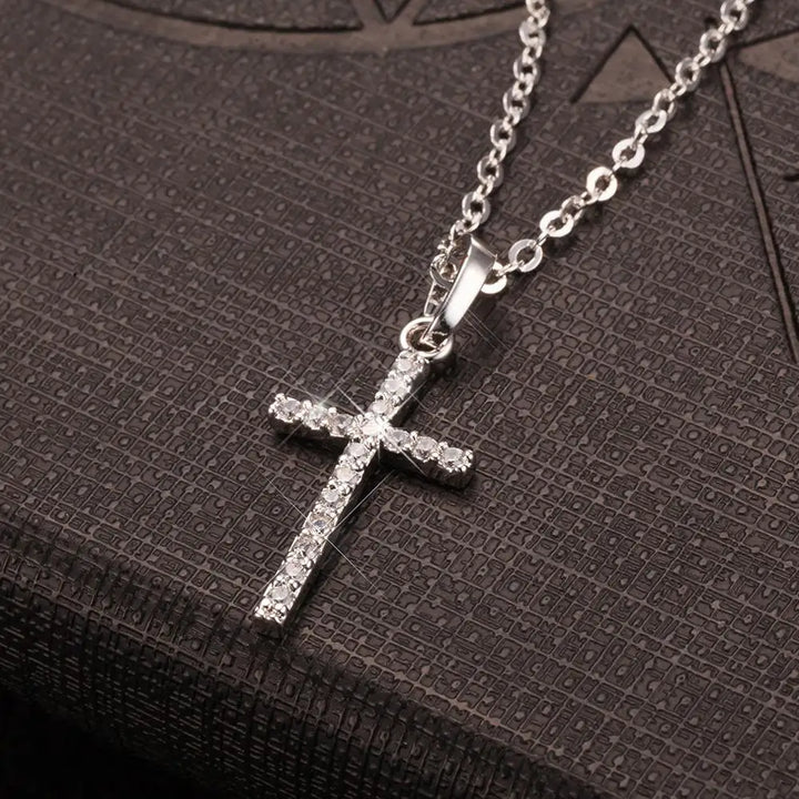 Cross Pendant Necklace Premium- 14k Gold & Sterling Silver Plated