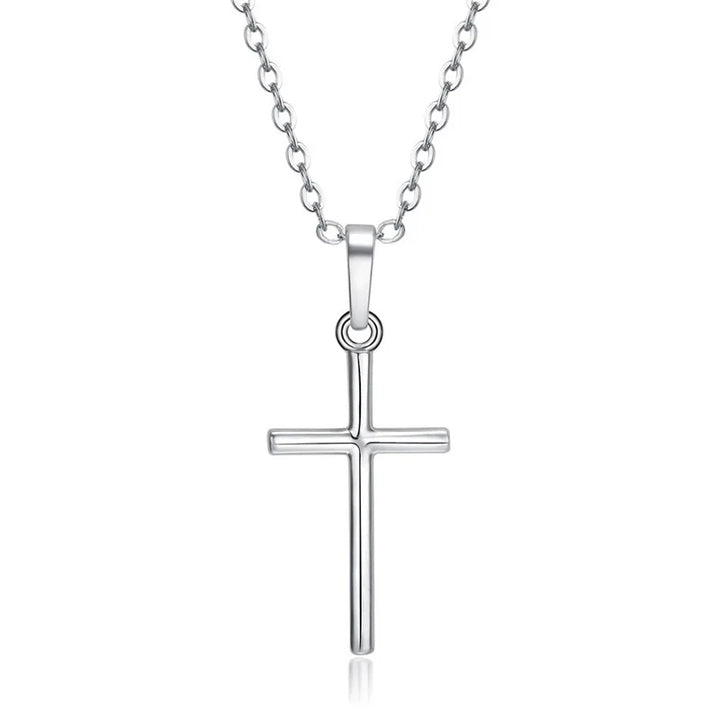 Cross Pendant Necklace Premium- 14k Gold & Sterling Silver Plated