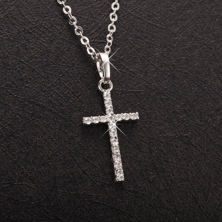 Cross Pendant Necklace Premium- 14k Gold & Sterling Silver Plated