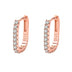 High-Quality 925 Sterling Silver Crystal Fashion Circle Hoop Earrings