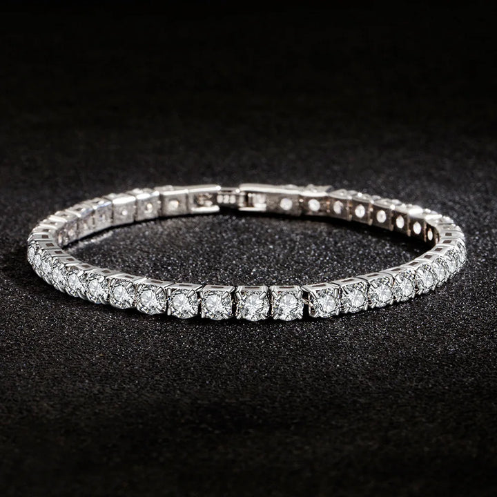 Elegant 925 Sterling Silver Bracelet with Zircon