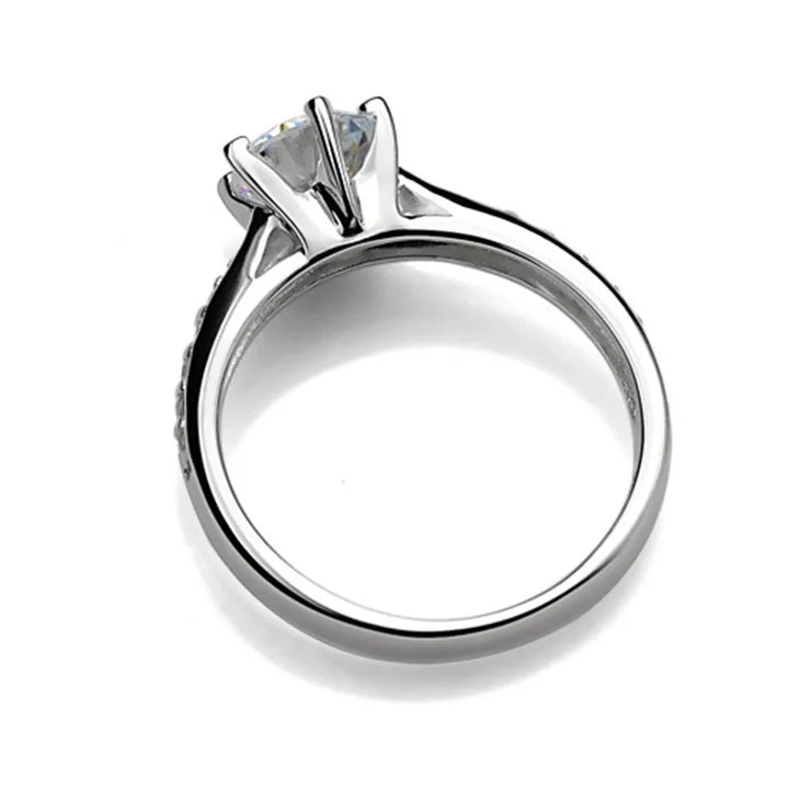 Luxury 925 Sterling Silver Classic Six-Claw Ring