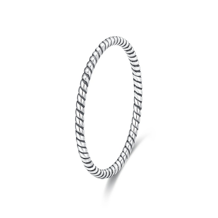 925 Sterling Silver Simple Fashion Stackable Ring