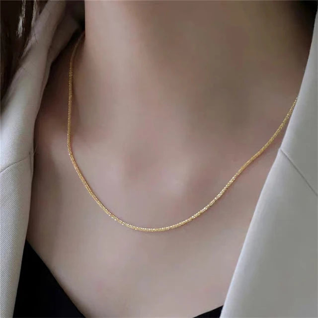 Sparkling Clavicle Chain Choker Necklace