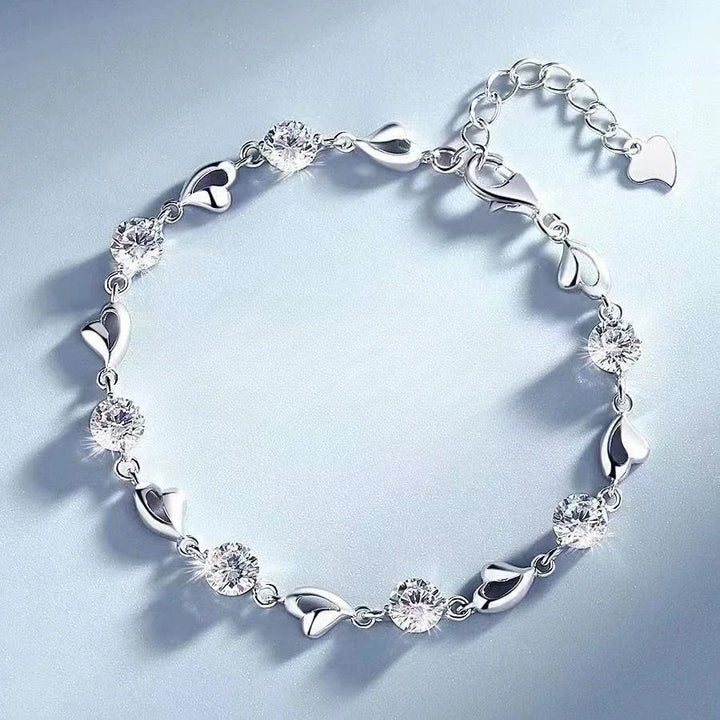 925 Sterling Silver Frosted Bead Bracelet