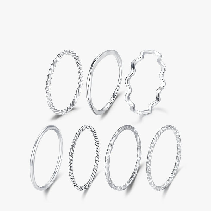 925 Sterling Silver Simple Fashion Stackable Ring