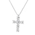 Elegant Pave Cross Pendant Necklace