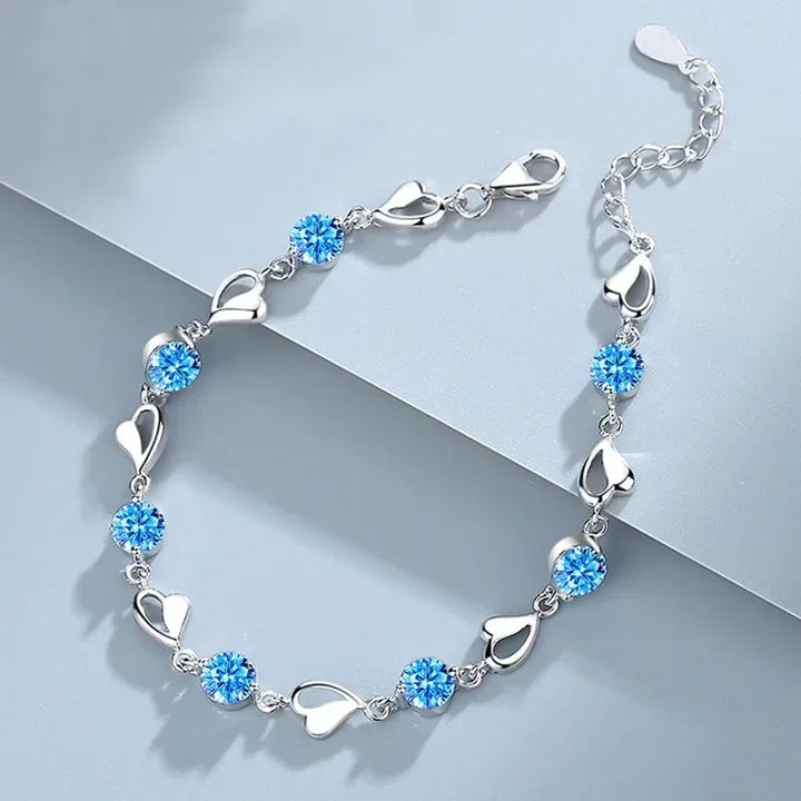 925 Sterling Silver Frosted Bead Bracelet