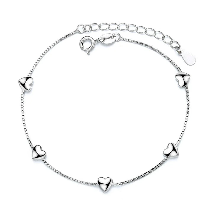 Silver Butterfly Bracelet with Diamond Studs