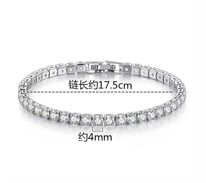 Luxury Moissanite Bracelet: Sparkling S925 Sterling Silver Diamond Jewelry