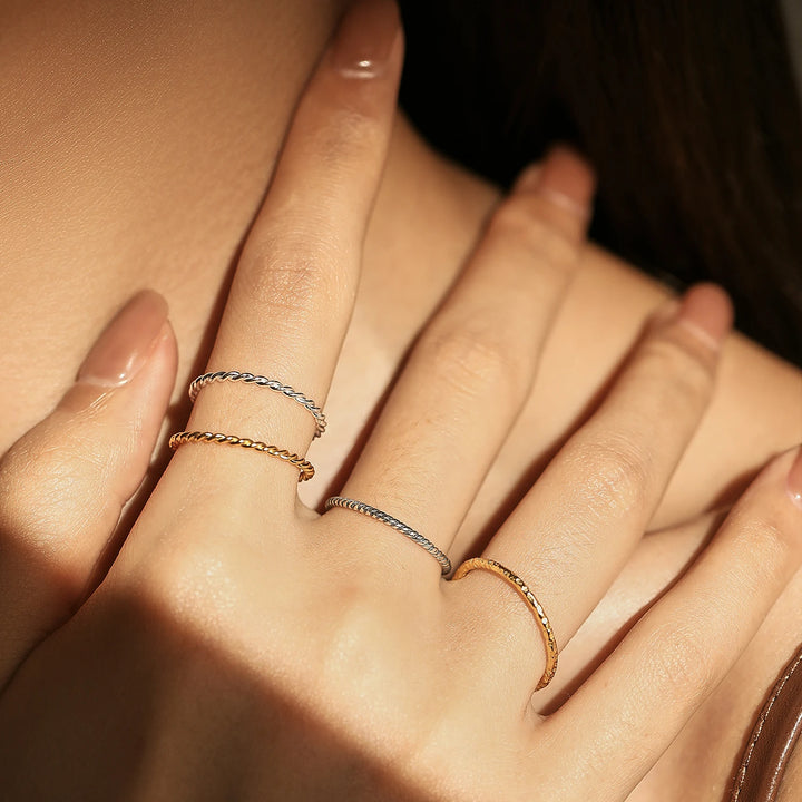 925 Sterling Silver Simple Fashion Stackable Ring