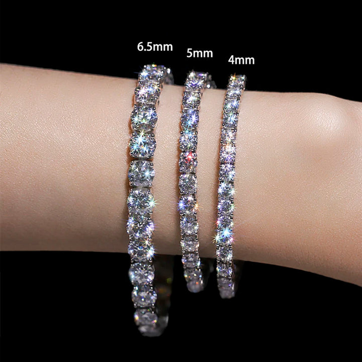 Luxury Moissanite Bracelet: Sparkling S925 Sterling Silver Diamond Jewelry