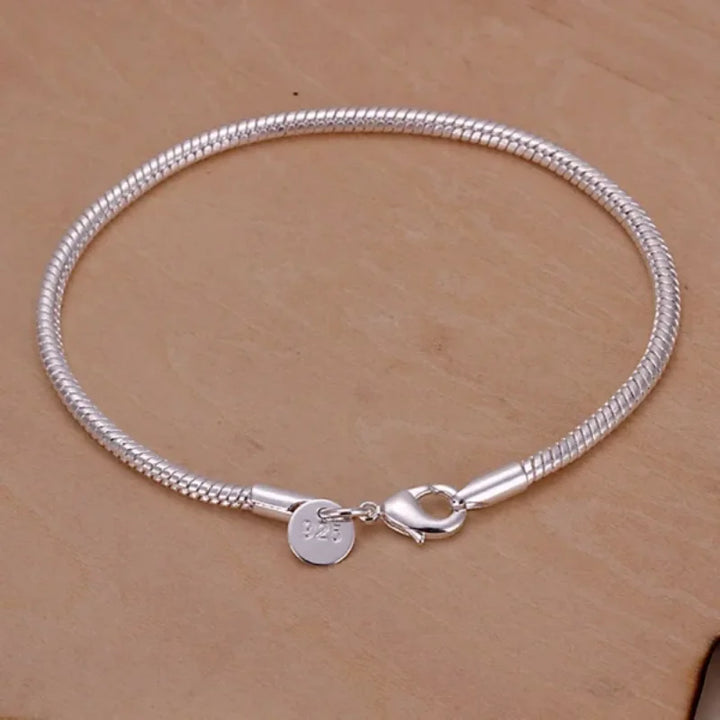 925 Sterling Silver Snake Chain Bracelet