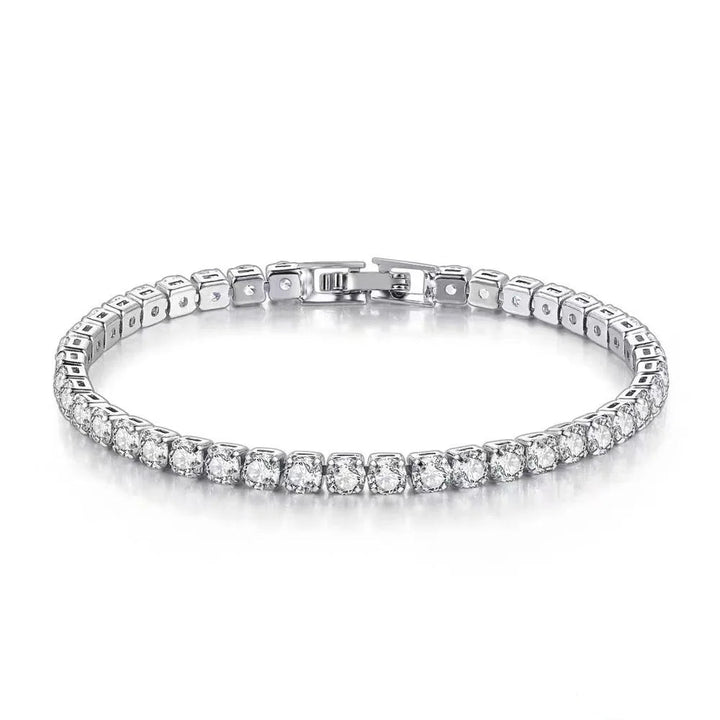 Elegant 925 Sterling Silver Bracelet with Zircon